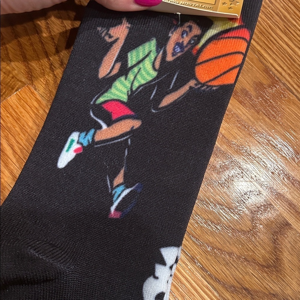 Headgear classic Black Basketball fresh prince bel air Graphic Socks size 5-8